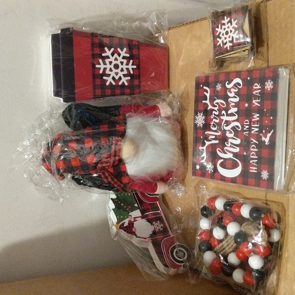 3/$35.00 Christmas wooden decorations set